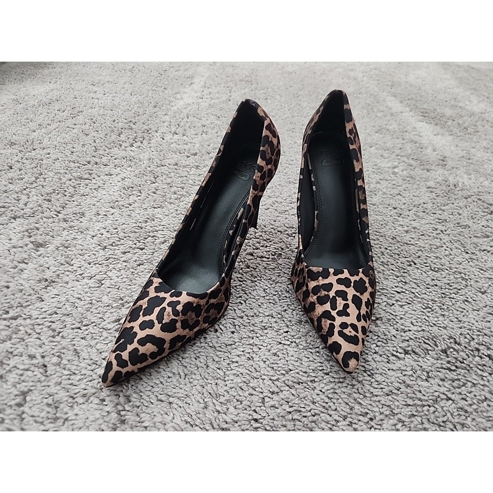 ASOS DESIGN Pumps Womens 9 Leopard Animal Print Pointed Toe Stiletto Heels